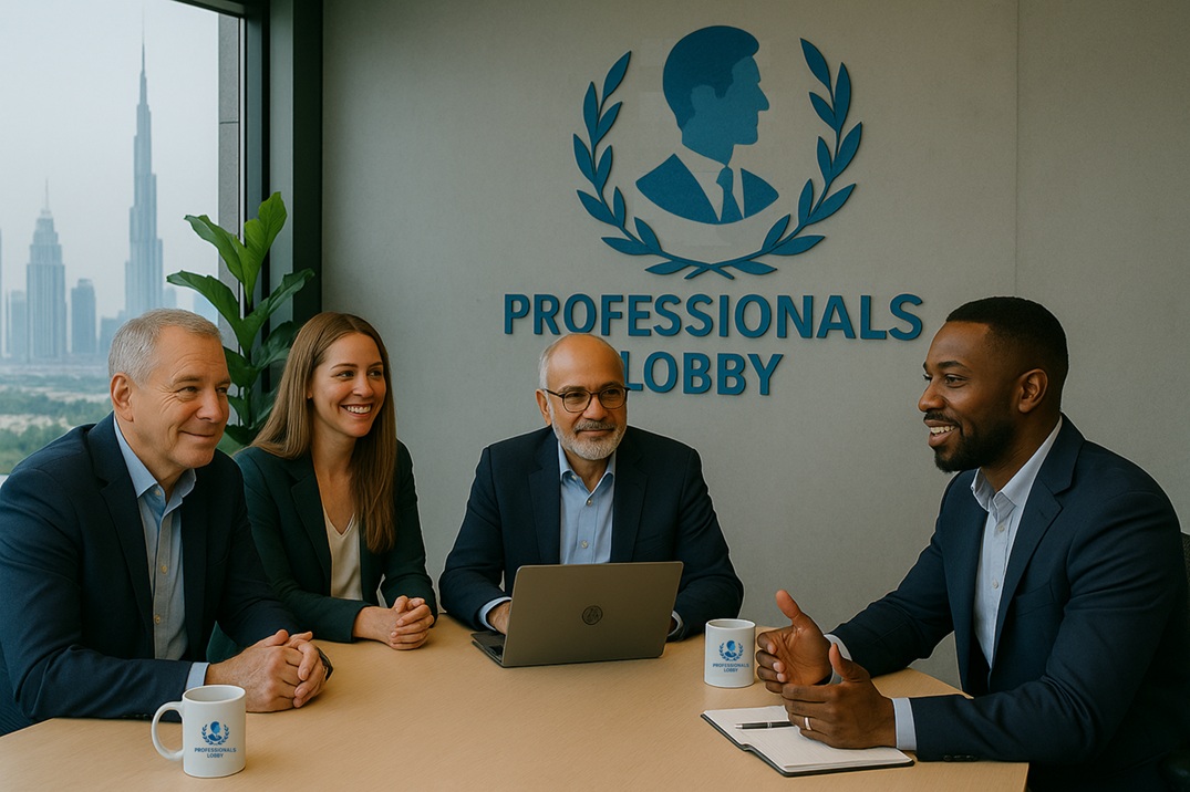 Business professionals reviewing financial documents