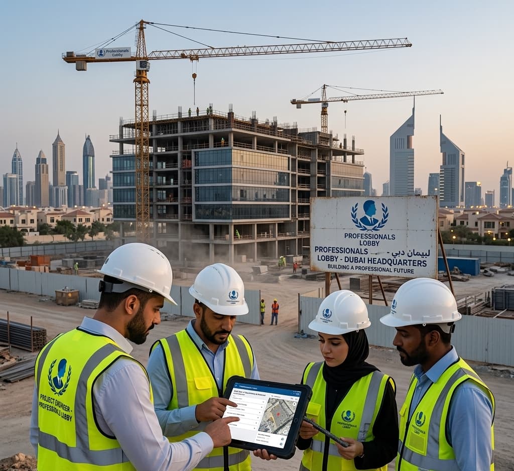 BOQ vs BOM in ERP with construction project in UAE and engineers using mobile app