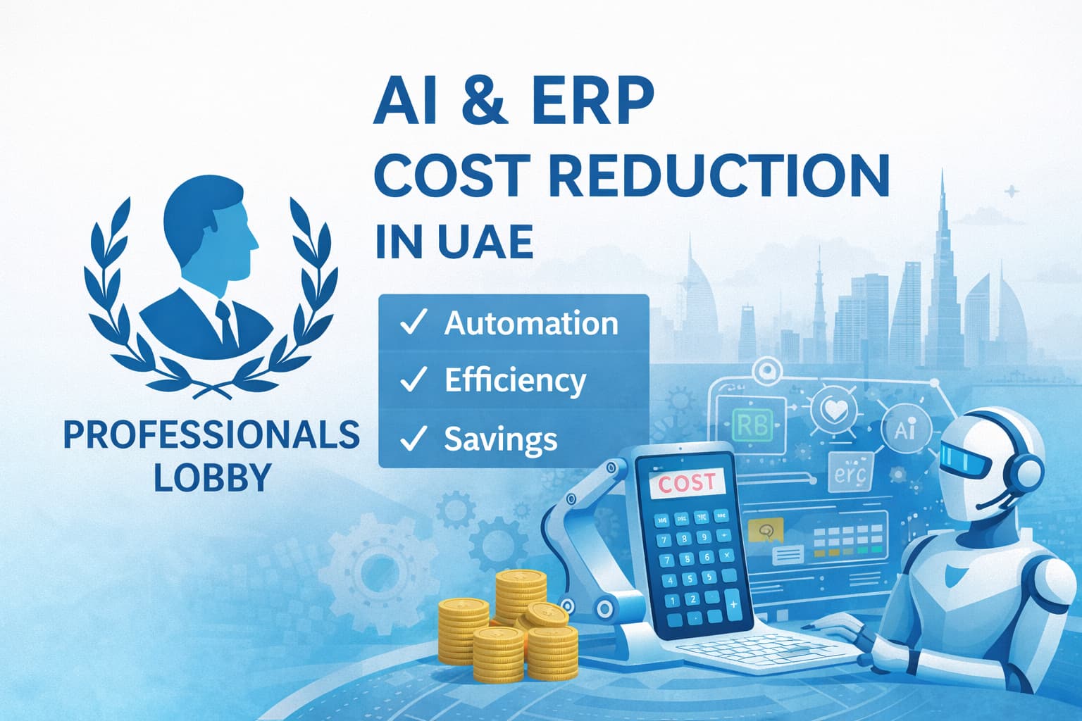 AI ERP cost reduction UAE