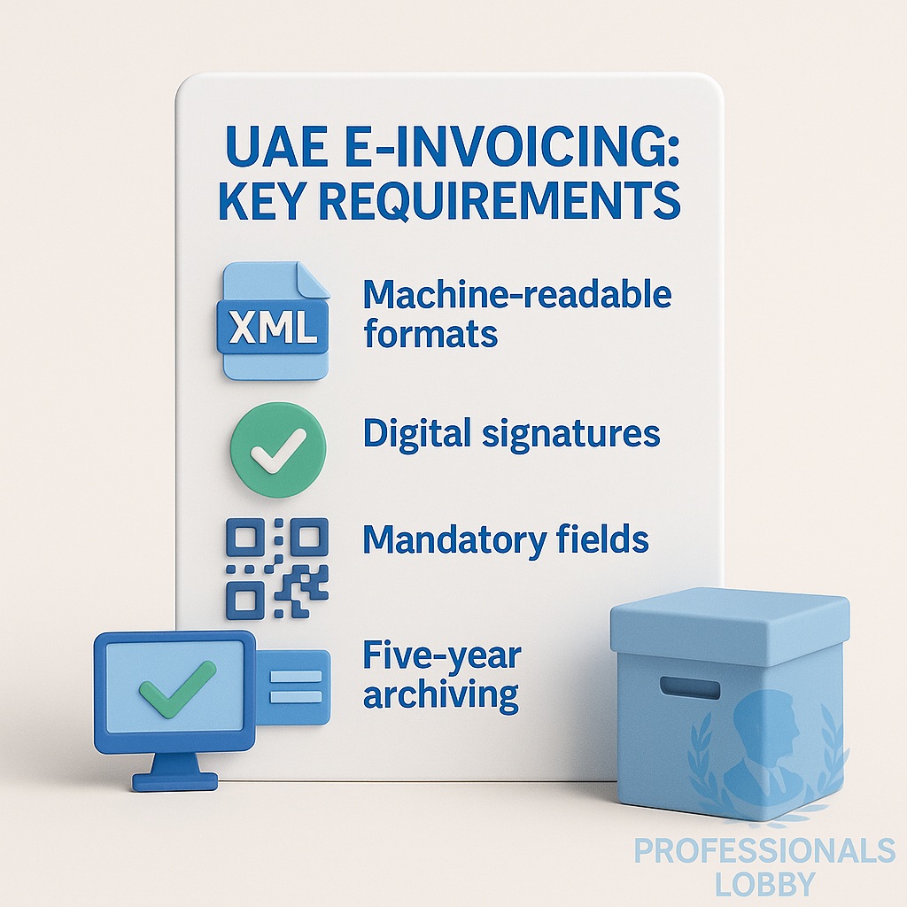 Key elements of UAE e-invoice