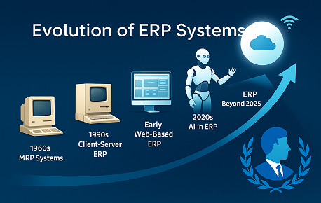 Evolution of ERP systems from old computers to modern cloud