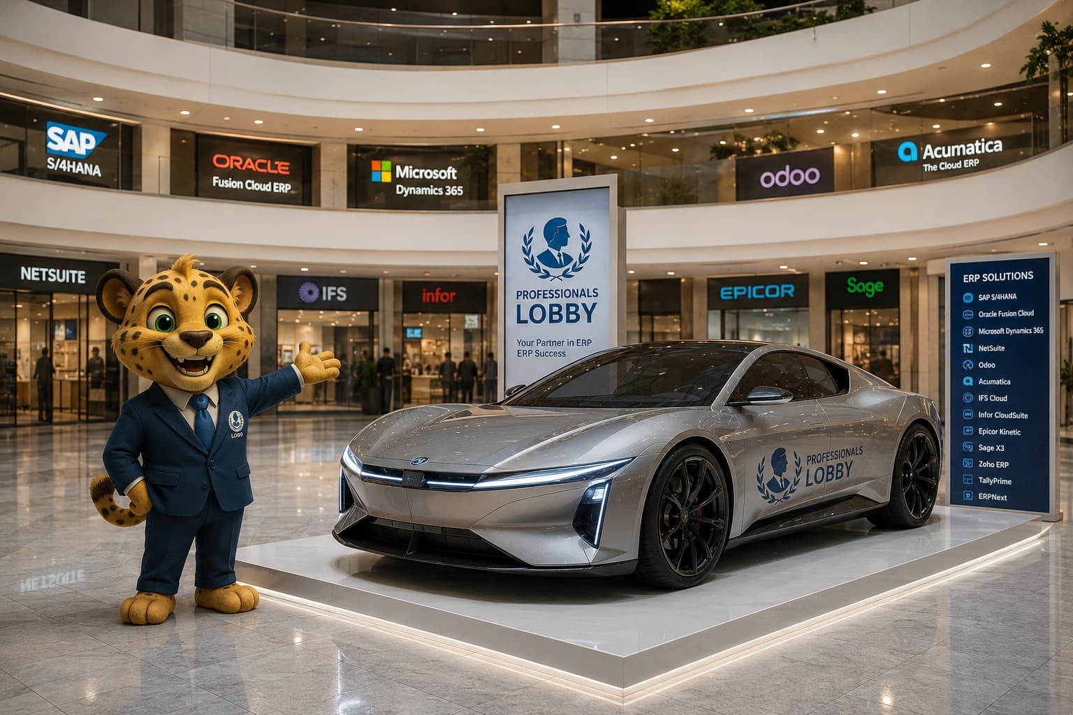 The Epic Journey of a Car powered by ERP systems including SAP S/4HANA, Oracle Fusion Cloud ERP, Microsoft Dynamics 365, Odoo, Acumatica, Infor, IFS, Epicor, NetSuite and other enterprise solutions managing design, procurement, manufacturing, logistics, sales and after-sales service