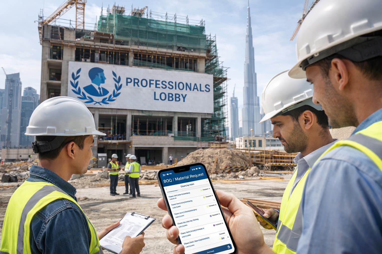 Construction project in UAE with ERP-based BOQ and material control